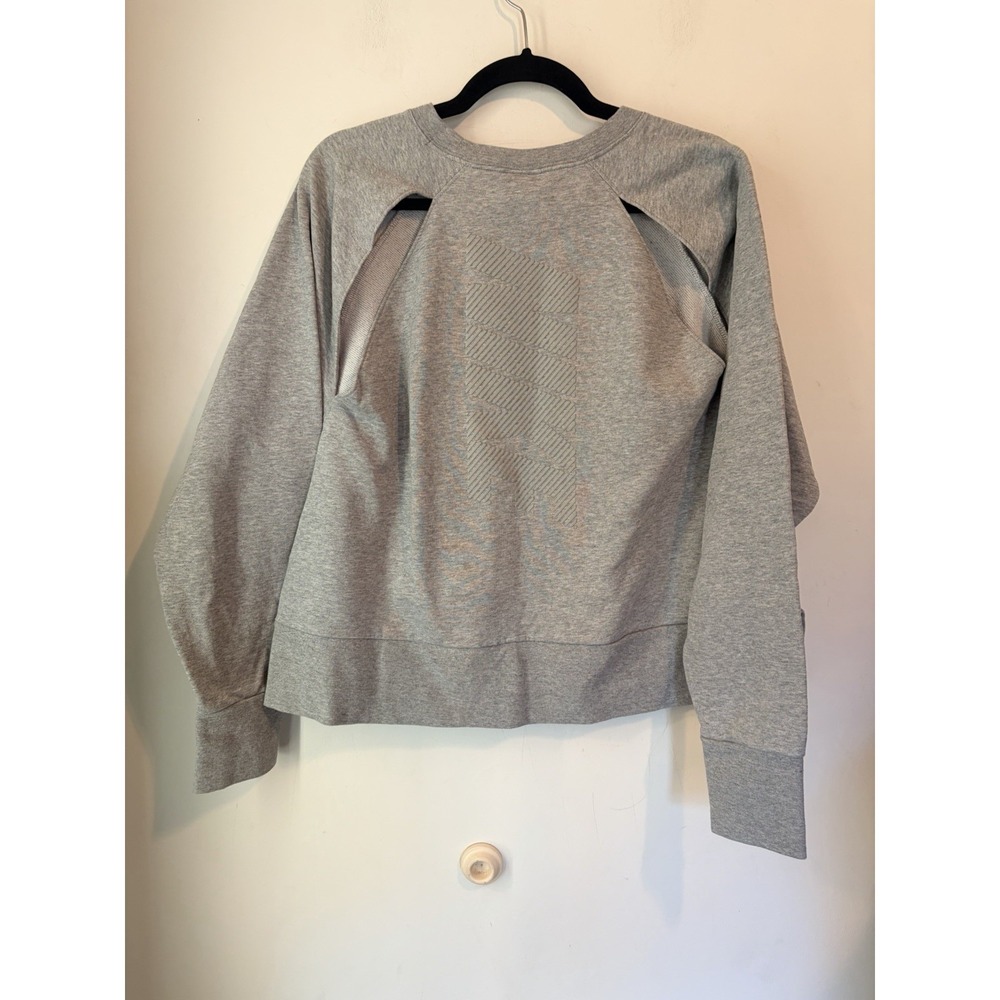 Nike Gray Crewneck Sweatshirt Womans XL Back Cut Outs Big Logo
